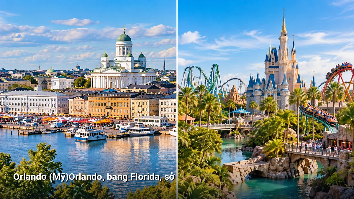 Orlando (Mỹ)Orlando, bang Florida, sở hữu diện tích không gian xanh tính trên đầu người lớn hơn bất kỳ thành phố nào khác trong bảng xếp hạng, cùng gần 2.930 giờ nắng mỗi năm. Ảnh:Inside Universal