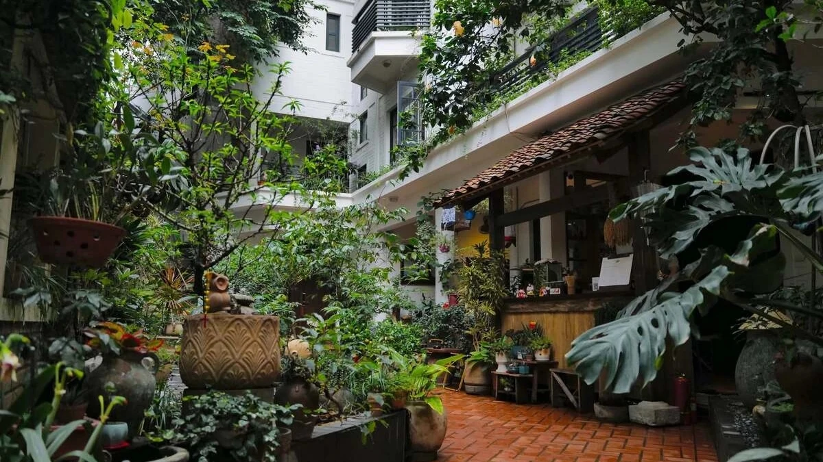 Philo Garden Cafe không gian sân vườn hoa cỏ ngập tràn ánh nắng thu