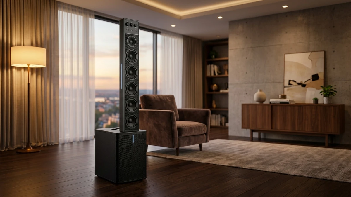 Loa di động Celestion C-Music Hometainer trong không gian phòng khách hiện đại