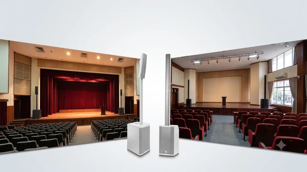 Giải Pháp Âm Thanh Hội Trường - Yorkville Sound YXL Tower12 & QSC KC12
