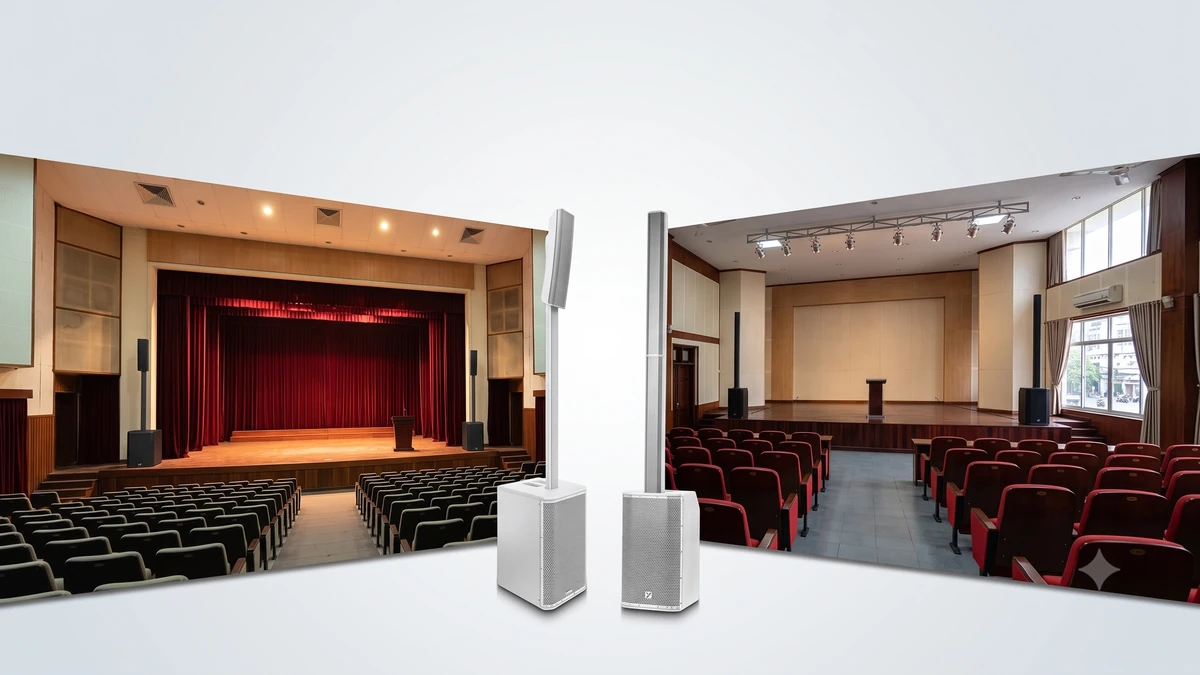 Giải Pháp Âm Thanh Hội Trường - Yorkville Sound YXL Tower12 & QSC KC12