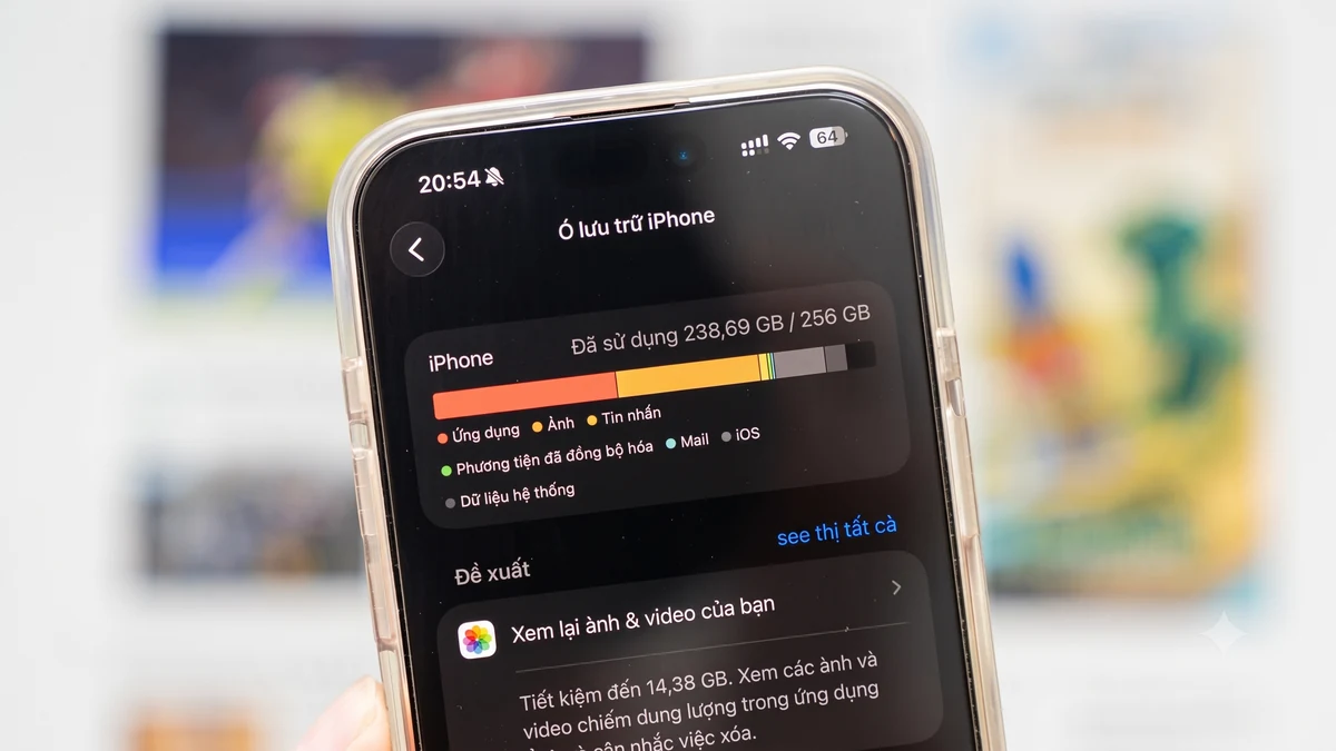 Tính năng ẩn giải phóng bộ nhớ smartphone không gây mất dữ liệu