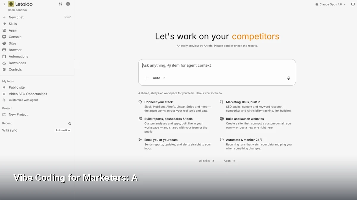 Vibe Coding for Marketers: A Beginner's Guide