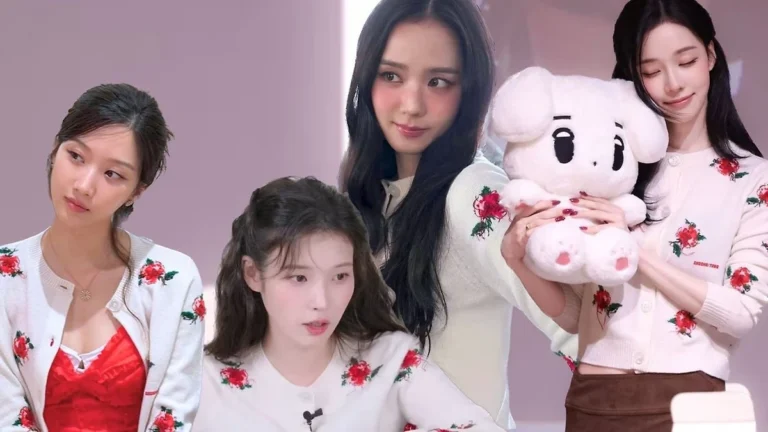Xu hướng cardigan hoa đỏ: 5 cách phối đồ chuẩn idol Hàn Quốc cho mùa Thu