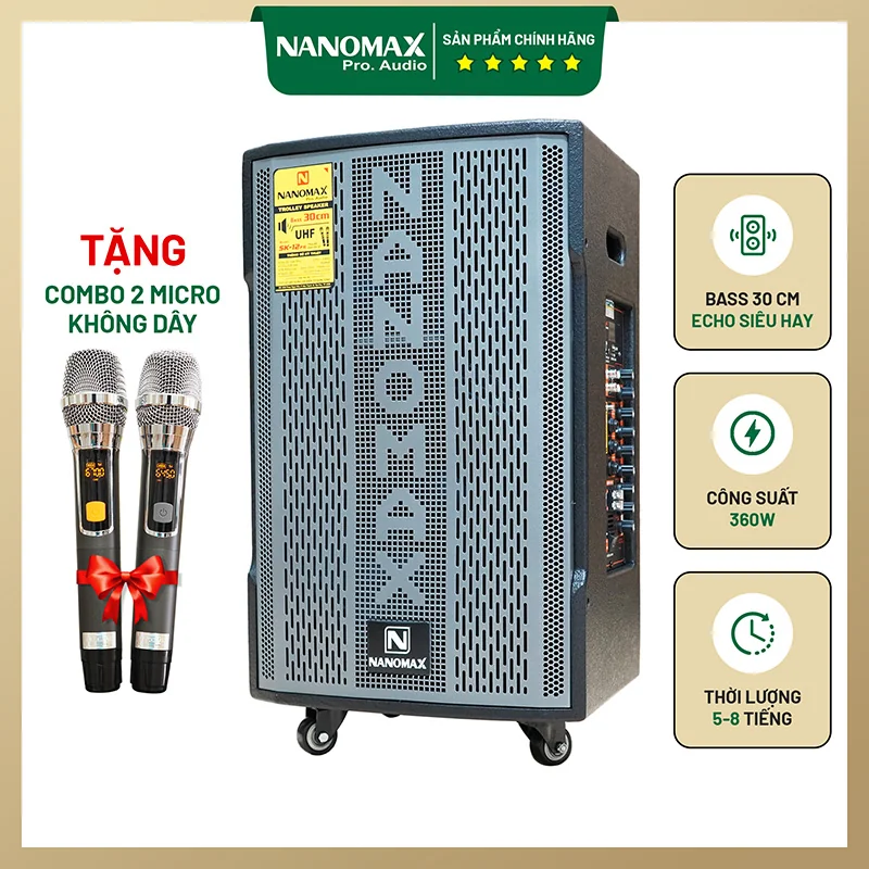3 mẫu loa kéo Nanomax dưới 3 triệu HOT nhất 2023