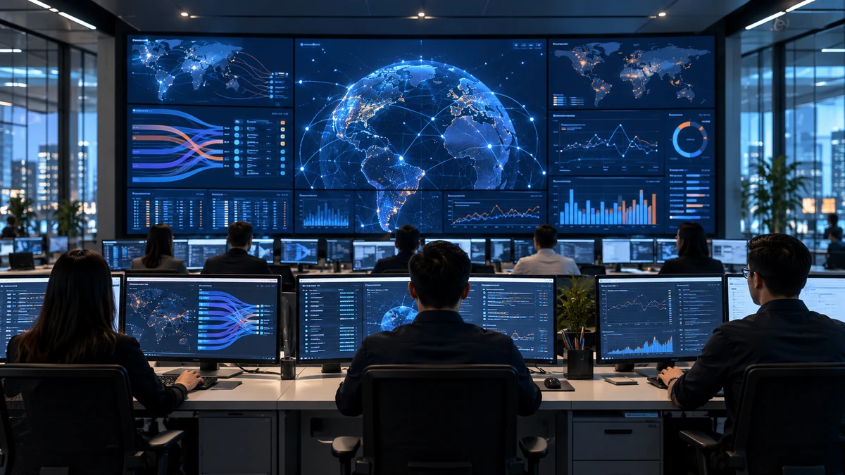 Trung tâm vận hành hiện đại với dashboard Cloudflare Observability hợp nhất logs, traces, cảnh báo và luồng dữ liệu từ hệ thống doanh nghiệp