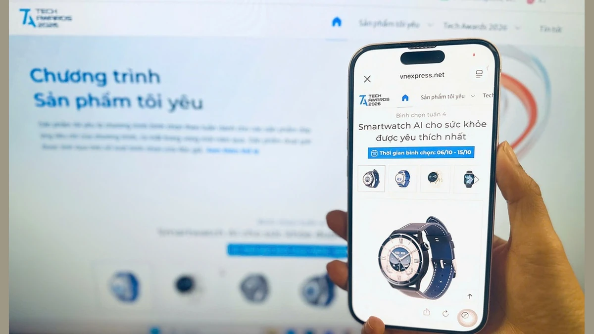 Cổng bình chọn smartwatch AI cho sức khỏe được yêu thích. Ảnh:Thái Anh