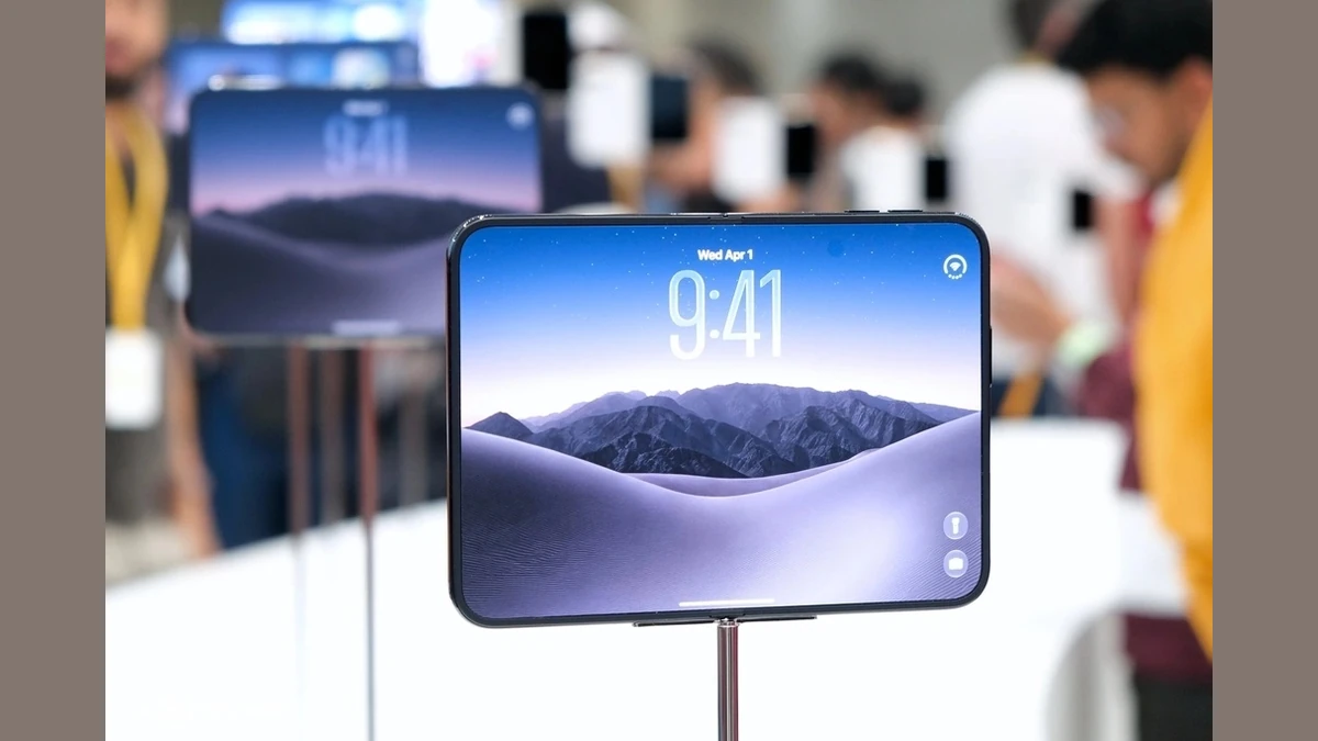 iPhone Duo tại lễ ra mắt ở trụ sở Apple Park ngày 9/9/2026. Ảnh:Tuấn Hưng