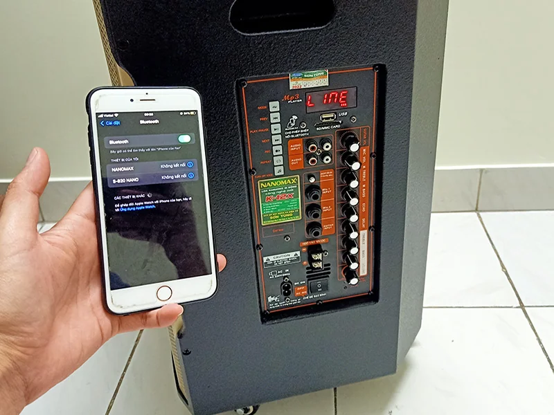 Cách kết nối điện thoại với loa kéo bluetooth hát karaoke