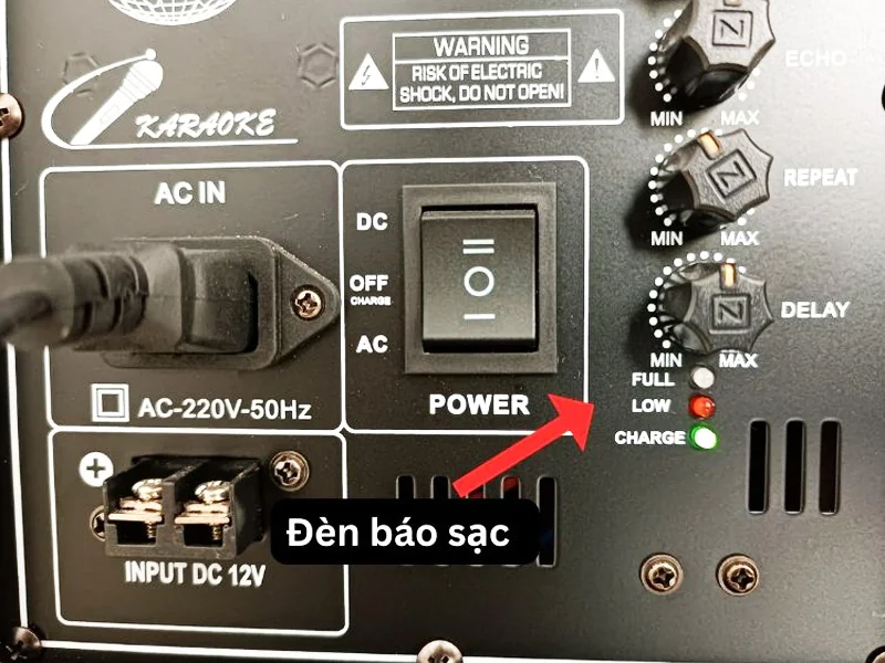 Cách sạc pin loa kéo