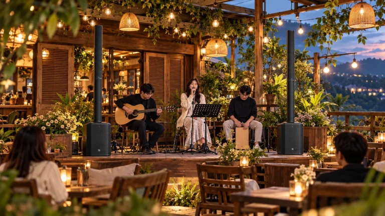 Giải pháp âm thanh quán cafe ElectroVoice Evolve 50 chuyên nghiệp tại Đà Lạt