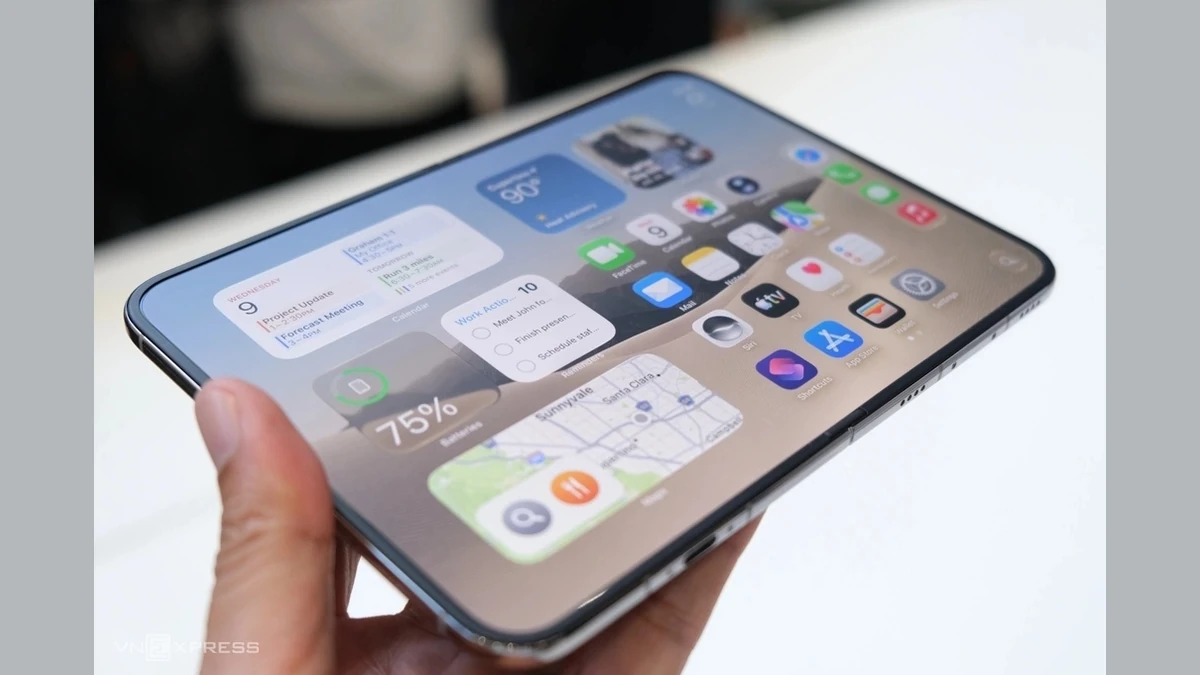 iPhone Duo tại lễ ra mắt ở trụ sở Apple Park ngày 9/9/2026. Ảnh:Tuấn Hưng