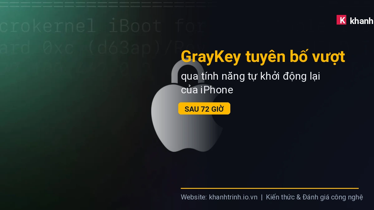 GrayKey tuyên bố vượt qua tính năng tự khởi động lại của iPhone sau 72 giờ