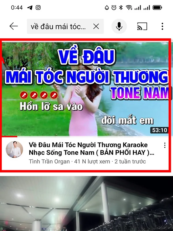 Bắt đầu mở bài hát karaoke
