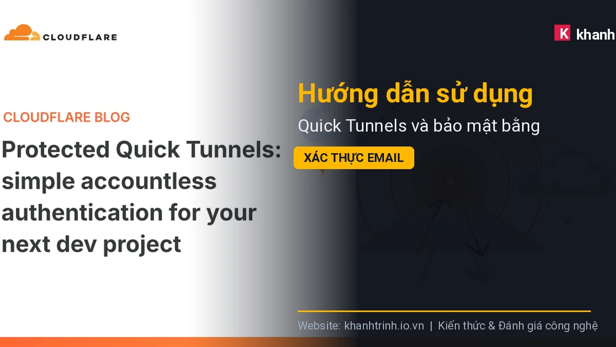 Hướng dẫn sử dụng Quick Tunnels và bảo mật bằng xác thực email