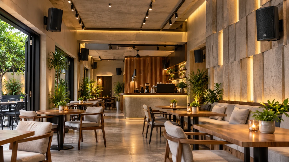 Lắp đặt hệ thống âm thanh quán cafe chuyên nghiệp: Kinh nghiệm từ dự án The Tăk Cafe