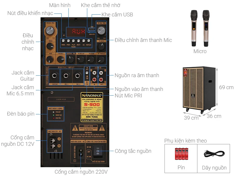 loa karaoke nanomax s-900 6