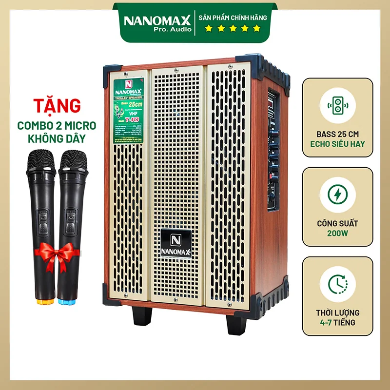 Loa kéo karaoke mini nanomax t-10 1