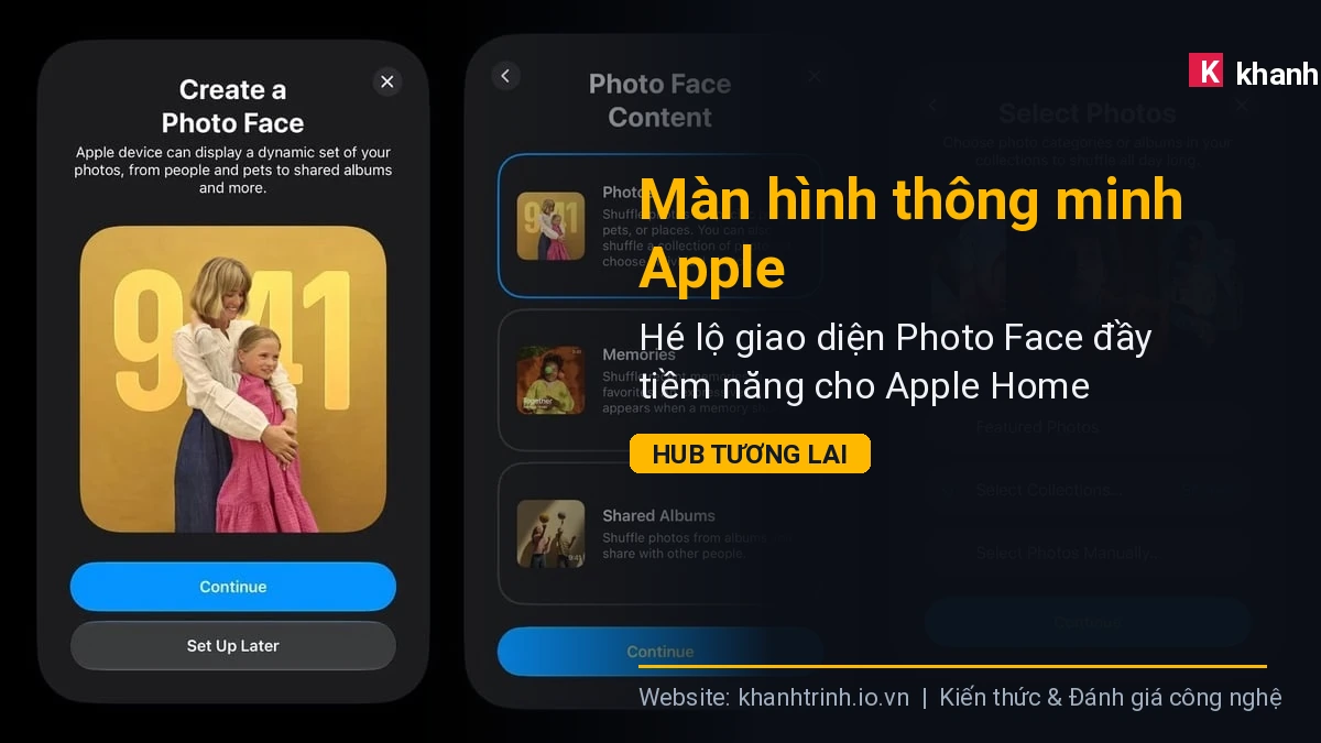 Màn hình thông minh Apple: Hé lộ giao diện Photo Face đầy tiềm năng cho Apple Home Hub tương lai