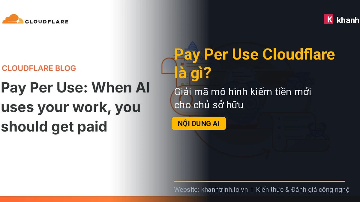 Pay Per Use Cloudflare là gì? Giải mã mô hình kiếm tiền mới cho chủ sở hữu nội dung AI