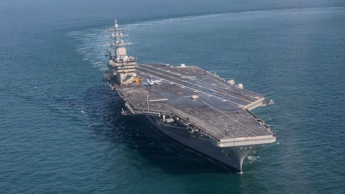 Tàu sân bay lớp Nimitz USSDwight D. Eisenhower. Ảnh The War Zone