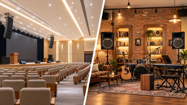 So Sánh Sự Khác Biệt Âm Thanh Hội Trường Và Acoustic Chi Tiết Để Tối Ưu Hiệu Quả Đầu Tư
