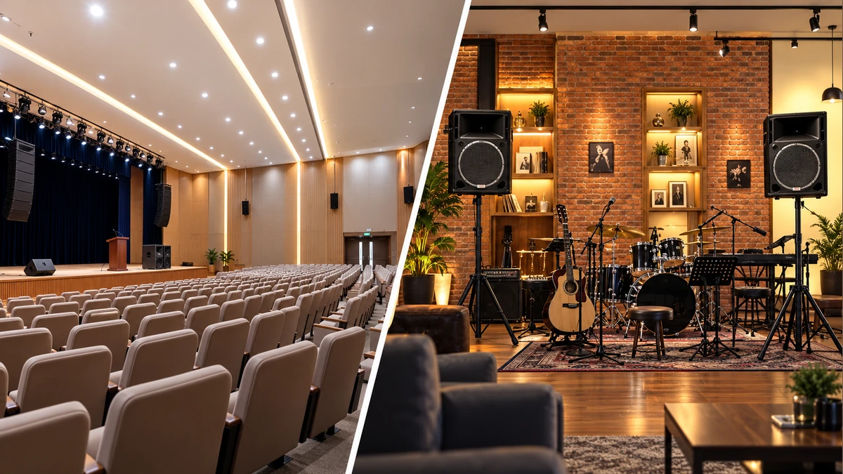 So Sánh Sự Khác Biệt Âm Thanh Hội Trường Và Acoustic Chi Tiết