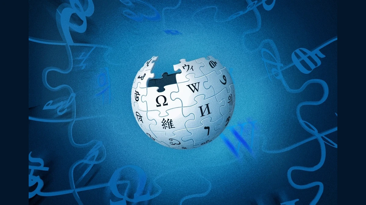 Logo Wikipedia thiết kế theo dạng 3D. Ảnh:The Verge