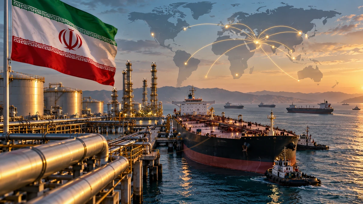Tàu chở dầu và cơ sở xuất khẩu dầu của Iran với hoạt động vận chuyển quốc tế, thể hiện vai trò của nguồn thu năng lượng và các rào cản thương mại