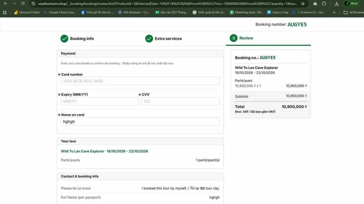 Tour Sơn Đoòng 80 triệu đồng bị rao bán trên website giả